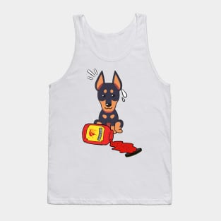 Funny Alsatian Spilled Hot Sauce Tank Top